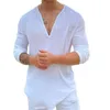 Chemises décontractées pour hommes pratique été hommes Vintage t-shirt haut vêtements chemise intérieur extérieur ferme couture hommes vêtements hommes