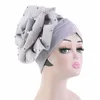 Fashion Party Turban Cap Headwearwares mu￧ulmanos Big Flower Flower Hijabs HATEIROS FIDOS AFRICAN Nigeria femme bandana