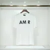 여름 남성 여성 디자이너 T 셔츠 루즈 티셔츠 패션 브랜드 탑 맨 S 캐주얼 AMR 셔츠 럭셔리 의류 스트리트 반바지 슬리브