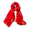 Этническая одежда весна лето Индия танцевальный шарф Женщина мода мягкие красные стили Dupattas красивые удобные вышитые гонщины