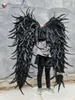 Party Decoration big red purple black Angel wings Model stage show catwalk Game shooting props