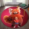 Tappeti Caroon Round Turning Red Mat Panda Stampato Soggiorno Area ufficio Tappeto Camera da letto Bambini Tappetini da gioco Tappeti per sedieTappeti