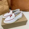 LORO Low Tops OpenWalk Women Casual Shoes Men Suede Calf Skin Muller shoe Brand classic Walking Flats Luxury Designer Summer Charms Walk Piping Moccasins Loafers