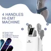 O mais novo EMT EMS Body Building 4 Handles Slimming Machine Muscle Stimulator Hiems Max Beauty Beauty Equipe Body Sculpt Hiemtpro Electric Wurning de gordura