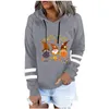 Frauen Hoodies Sweatshirts Frauen Thanksgiving Party Gedruckt Mit Kapuze Herbst Langarm Pullover Tops HarajukuWomen's