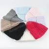 Gorro de invierno, gorro de piel de conejo auténtico para mujer, gorro cálido a la moda, gorro de punto Unisex, gorro sólido para la cabeza con cubierta para adultos