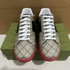 Italie Bee Casual Chaussures Ace sneaker Femmes Blanc Chaussure En Cuir Plat Vert Bande Rouge Brodé Tigre Serpent Couples Baskets Chaussures taille 35-48
