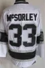 남자 하키 빈티지 레트로 30 Rogatien Vachon Jersey 33 Marty McSorley 22 Tiger Williams 19 Butch Goring 16 Marcel Dionne 32 Kelly Hrudey Yell