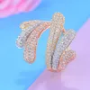 Anelli di nozze 2022 donne squisite dito per Dubai Nigeriano nuziale dichiarazione di fidanzamento Cubic Zirconia Circle Ring PartyWedding