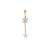 6pcs/Set Women Crystal Zircon Moon Serce Dangle Nawel Rining Belly Body Body Bindle