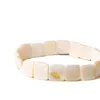 Men Bracelets Natural White Yellow Strand Mother Of Pearls Vintage Jewelry Irregular Shape Shell Beads Bangle Women For Party