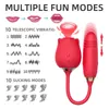 Sex Toy Massager 2022 New Clitoris Adult Female Sex Rose Red Gspot Heating Vibrator Silicone Licking Nipple Sucking3844829