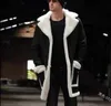 Мужские куртки мода мужски Coats Winter 2022 Меховое пальто мужское толстое отворотное лацка