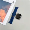 Link Chained Style Silicone Watchband Straps Band Smart Wearable Accessories for Apple Watch Series 3 4 5 6 7 SE iWatch 38 40 41 42 44 45mm