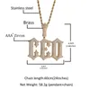 Hip Hop Diamond Letter Pendant Necklace Custom Name Pendants Gold Silver Plated Mens Bling Jewelry Gift3706004