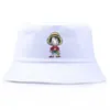 Berets Luffy Bucket Hat One Piece Summer Panama Flat Caps Sun Embroidery Visor Fishing Fisherman Bob Fashion Casual HatsBerets