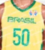 24 Maglia da basket della squadra brasiliana Brasils 9 Marcelinho HUERTAS 14 Marquinhos SOUSA Cristiano FELICIO Vitor BENITE Anderson VAREJAO Uomo