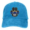 Bérets K-9 unité mince ligne bleue adulte Denim chapeau de soleil classique Vintage casquette de Baseball réglablebérets béretsbérets