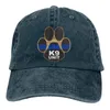 Bérets K-9 unité mince ligne bleue adulte Denim chapeau de soleil classique Vintage casquette de Baseball réglablebérets béretsbérets