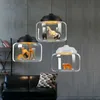 Lampes suspendues enfants créatifs dessin animé Animal lampe nordique Restaurant verre suspension salle à manger Loft décor LightsPendant