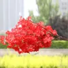 人工桜の花の花飾り白いピンクの赤い赤い紫色の結婚式DIY装飾FY3850 0821のために1 m/pcs