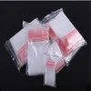 100pcs Wysokiej jakości plastikowe torby z przezroczyste pakiet magazynowy Małe biżuterię Reklosable Poly Zip Bag Gruby 238R5858589