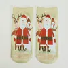 Xmas Printed Socks For Santa Claus Reindeer Decorations Pumpkin 3D Soft Texture Short Boat Sock ChristmasDecorations CartoonSock LYX90