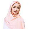 Sciarpa di seta quadrata bianca nera da donna avvolge l'autunno inverno Sjaal sciarpe di raso di lusso di grandi dimensioni Sciarpa musulmana