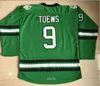 Uomini 9 Jonathan Toews College Jersey North Dakota Fighting Sioux 11 Zach Parise 77 T.J. TJ Oshie Maglie Hockey Team Verde Bianco