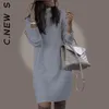 Casual Dresses C. S Knitted Sweater Sexy Women Korean Club Party Slim Elegant Outfits Jumper Simple Woman Sweaters Vestidos DressCasual