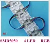 5050 RGB LED Modül Su Geçirmez LED Pixel Modül Işığı SMD5050 DC12V 4 LED PC kabuk CE ROHS