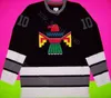 Maglie Thunderbird Bird Hockey su ghiaccio Uomo Frank Ocean Team Colore Nero Trasferta Bianco Sport