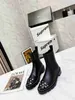 New Arrival Womens Knee Ankle Knight Martin Cowboy Snow Boots Motorcycle Long Slip On 16Inch 8INCH Winter Rivet Brand Shoes Size 35-41
