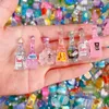 Ciondoli 10 pezzi di bevande glitter miste in bottiglia a ciondolo in resina per gioielli che producono accessori per orecchini fai -da -te crashclace decorationcharms
