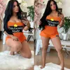 Designer Women Print Tracksuits Summer Outfits Two Pieces Short Set Slim Sexy Suspenders Tops and Shorts Jogging Suits