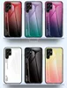 Capa de vidro temperado de cor gradiente com moldura macia para Samsung Galaxy S23Ultra S22 S21Plus S20 A22 iphone15 14 Pro Max 13 12 11 8 Plus XS XR