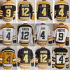 Uomo Hockey Vintage Retro 9 Johnny Bucyk Jersey 12 Adam Oates 4 Bobby Orr 30 Gerry Cheevers 75 Anniversario All Stitched Home Away Nero Y