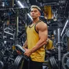 Tanques masculinos Tops de verão Men Gym Fitness Training Treinamento de Fitness Camisa sem mangas Male