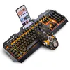 Ensemble Clavier et souris mécaniques filaire USB pour ordinateur portable, Clavier de jeu Pc Teclado Clavier Gamer Completo Tastiera Rgb Delux C286i