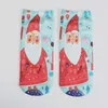 Xmas Printed Socks For Santa Claus Reindeer Decorations Pumpkin 3D Soft Texture Short Boat Sock ChristmasDecorations CartoonSock LYX90