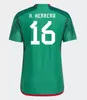 S-4XL 2022 2023 MEXICO SOCCER JERSEY Home Away 23 23 Chicharito Lozano Dos Santos Football Kirt Kid Kit and Men Women Femts Uniforms Fans Player Pre-Match Uniforme