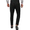 Men039s Pants Men Summer Fashion Plaid Patchwork Button Tunika Kieszonkowa kieszonkowa kieszonkowa