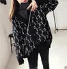 Pulls pour femmes Designer New Woman luxe dunks fourre-tout élasticité coréenne à manches longues noir col en V tricots hauts HJ3N