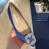 Casual Shoes Mb Brand Blue Satin Cloth Flats Woman Sequins Diamond Crystal Rhinestone Work Bridal