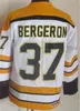 رجال الهوكي خمر Retro 33 Zdeno Chara Jersey 37 Patrice Bergeron 30 Gerry Cheevers 77 Ray Bourque Stitching Home Black Yellow White 75