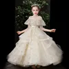 Bourgogne Flower Girl Dresses 2022 First Holy Communion Dresses For Girls Ball Gown Wedding Party Dress Kids Pageant Evening Prom Dress