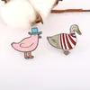 Broches Broches Poulet Canard Broche Femelle Japonais Métal Badge Volaille Animal Voyage Souvenir Vêtements Alliage Émail Étiquette PinsPins