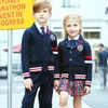 Clothing Sets Kids English Style School Uniform Collar Turtleneck Primary Kindergarten Uniforms Suit Noble 4pcs Wear D-0559Clothing