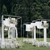 200 x 220 cm grande rettangolo decorazione di nozze padiglione prato all'aperto matrimonio tessuto espositore fiore arco grande evento festa fondali cornice decorativa