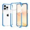 حالات الهاتف المضادة للخدش الصافية واضحة للهاتف Acrylic لـ iPhone 14 13 12 Mini 11 Pro Max X XS XR 7 8 Plus Dual Color Hybrid TPU Cover Hard PC Back